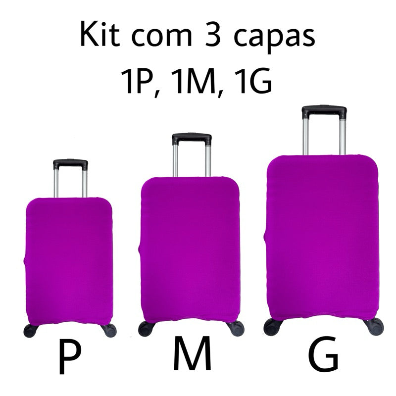 Kit Com 3 Capas De Mala