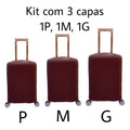 Kit Com 3 Capas De Mala