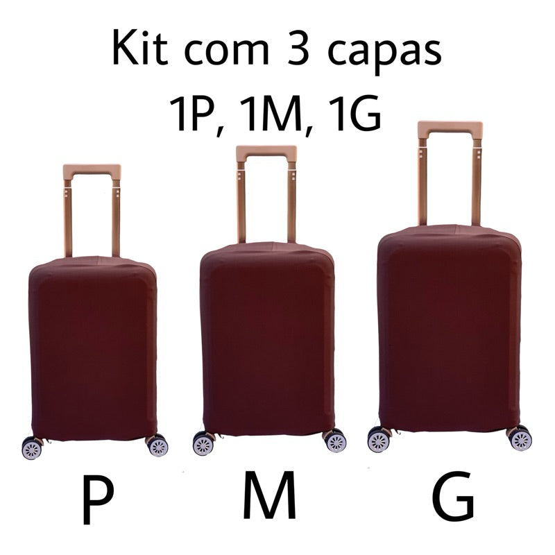 Kit Com 3 Capas De Mala
