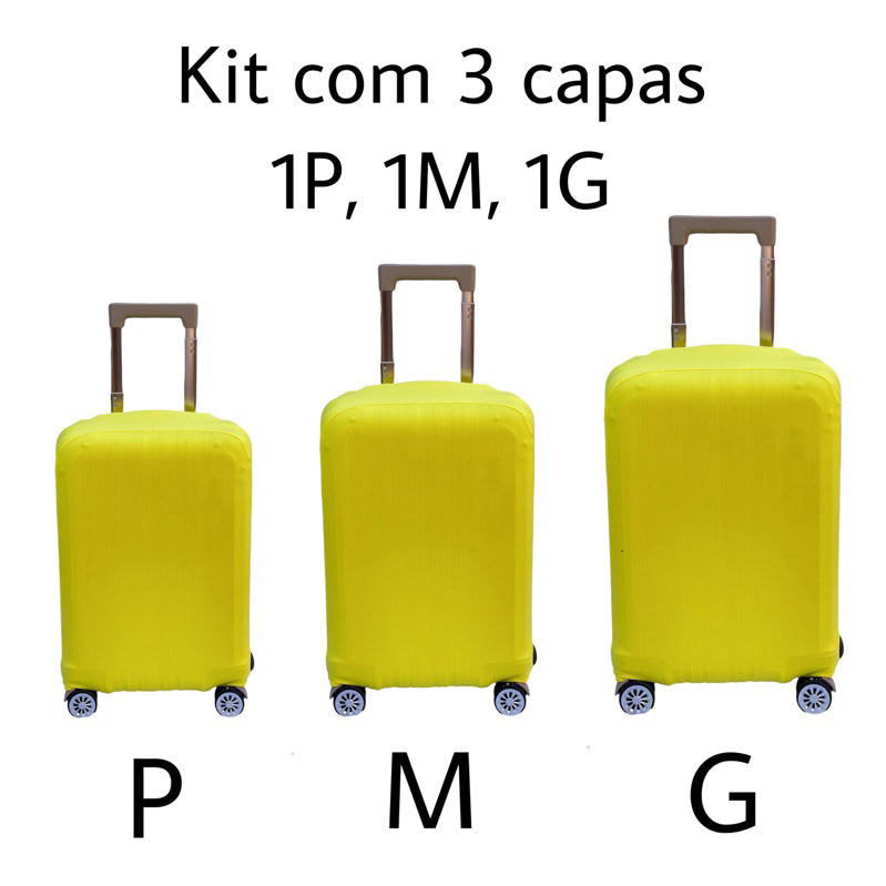 Kit Com 3 Capas De Mala