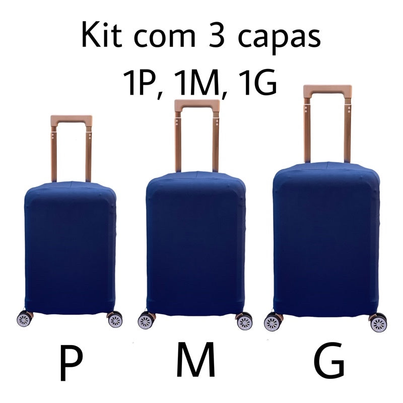 Kit Com 3 Capas De Mala